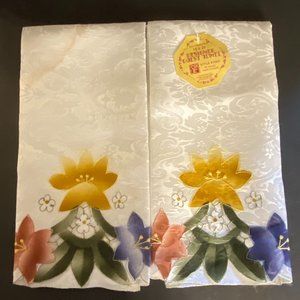 Floral Embroidered Designer Guest Towels